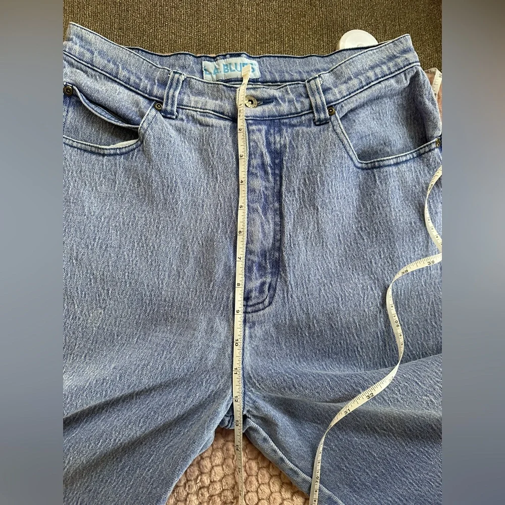 90s LA Blues High Waisted Stone Wash Mom Jeans Women’s Size 16 Tapered Leg - Picture 9 of 10